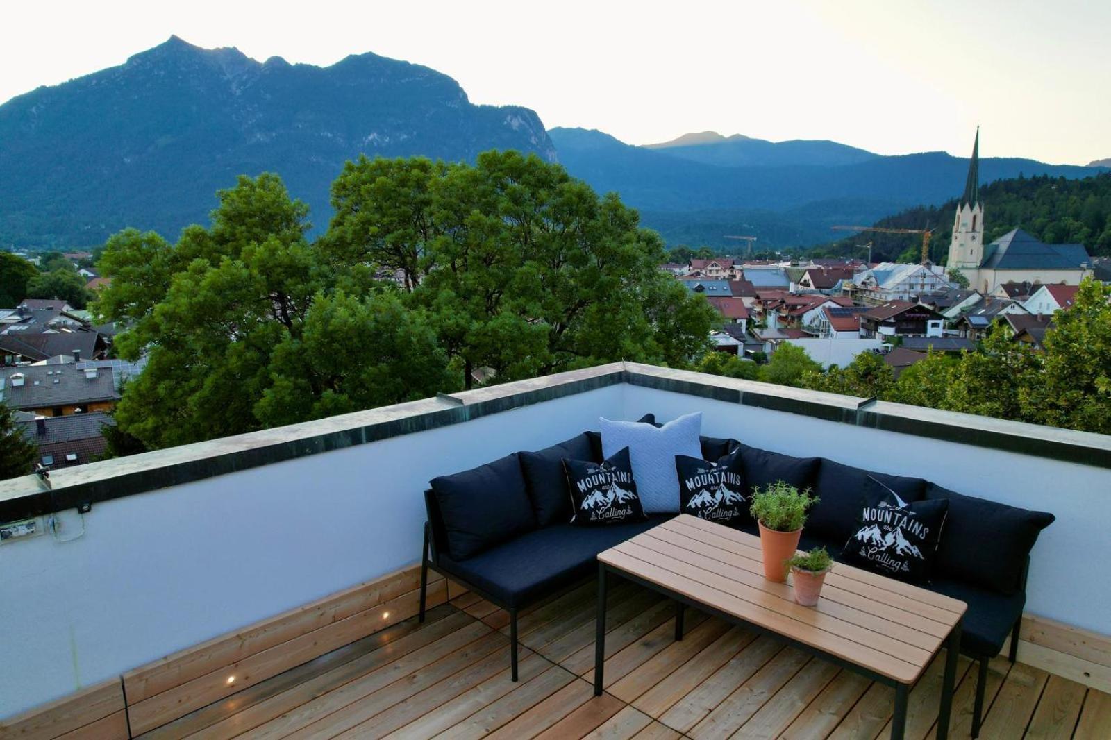加爾米施-帕滕基興Dachterrasse Panorama-Glueck II公寓 外观 照片